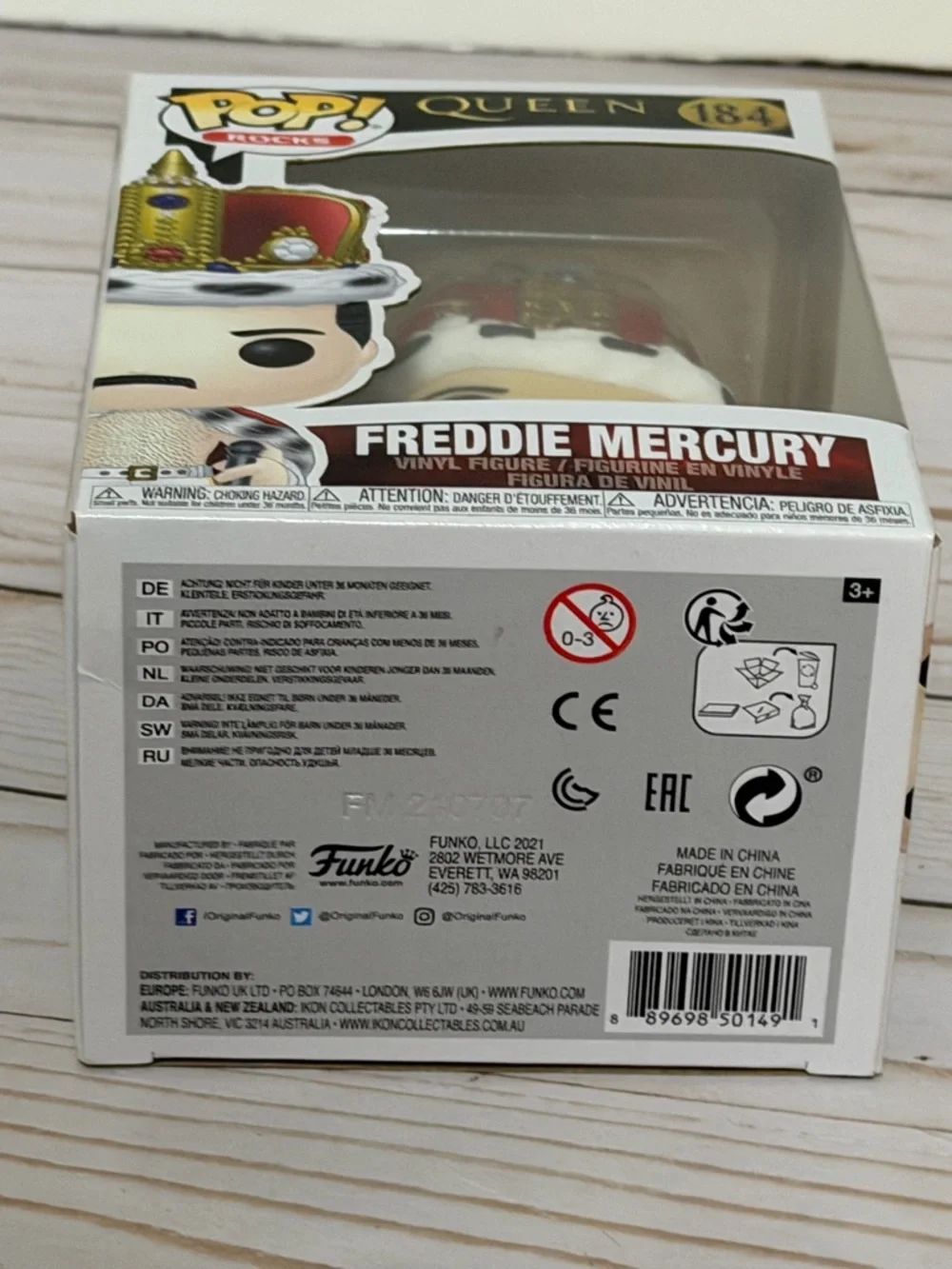 Funko Pop Rocks FREDDIE MERCURY Queen Vinyl Figure 184 - Picture 10 of 11